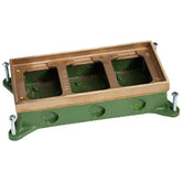 Hubbell B4314 3-Gang Shallow Cast Iron Floor Box